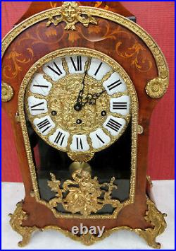 Old Mantel Clock Vintage 8 Day Clock Louis XV Boulle RococoWESTMINSTER 76 cm