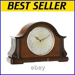 Old World Style Walnut Clock with Adjustable Chime, 12.5 for Timeless Elegance