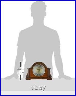 Old World Style Walnut Clock with Adjustable Chime, 12.5 for Timeless Elegance