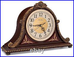 Olden Days Mantel Clock with Real Wood, 4 Chime Options, Antique Vintage Design