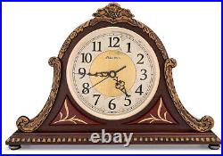 Olden Days Mantel Clock with Real Wood, 4 Chime Options, Antique Vintage Design