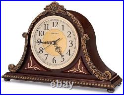 Olden Days Mantel Clock with Real Wood, 4 Chime Options, Antique Vintage Design