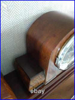 PERIVALE c 1928 ART DECOR WESTMINSTER CHIME 8 DAY MANTLE CLOCK WORKING KEY V G C