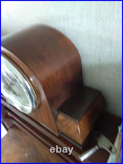PERIVALE c 1928 ART DECOR WESTMINSTER CHIME 8 DAY MANTLE CLOCK WORKING KEY V G C