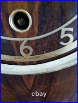 PERIVALE c 1928 ART DECOR WESTMINSTER CHIME 8 DAY MANTLE CLOCK WORKING KEY V G C