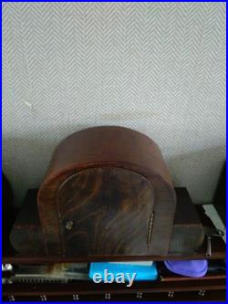 PERIVALE c 1928 ART DECOR WESTMINSTER CHIME 8 DAY MANTLE CLOCK WORKING KEY V G C