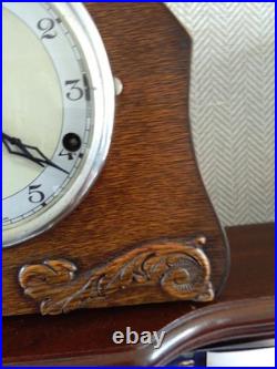 PERIVALE c 1930 ART DECOR WESTMINSTER CHIME 8 DAY MANTLE CLOCK WORKING KEY V G C PERIVALE c 1930 ART DECOR WESTMINSTER CHIME 8 DAY MANTLE CLOCK WORKING KEY V G C
