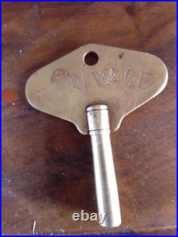 PERIVALE c 1930 ART DECOR WESTMINSTER CHIME 8 DAY MANTLE CLOCK WORKING KEY V G C