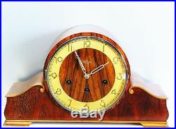 Pure Art Deco Kienzle Westminster Chiming Mantel Clock With Pendulum