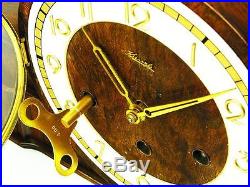 Pure Art Deco Kienzle Westminster Chiming Mantel Clock With Pendulum