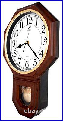 Pendulum Plastic Wall Clock Chimes Every Hour with Westminster Melody