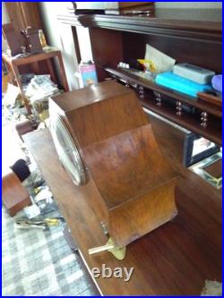 Perivale Anvil Art Decor Westminster Chime 8 Day Mantle Clock Working Key V G C