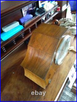 Perivale Anvil Art Decor Westminster Chime 8 Day Mantle Clock Working Key V G C