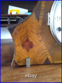 Perivale Anvil Art Decor Westminster Chime 8 Day Mantle Clock Working Key V G C
