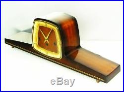 Pure Art Deco Westminster Chiming Mantel Clock Hermle Germany