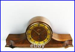 Pure Art Deco Westminster Chiming Mantel Clock Junghans Black Forest Germany
