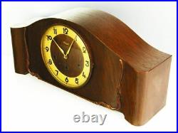 Pure Art Deco Westminster Chiming Mantel Clock Kienzle Black Forest