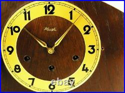 Pure Art Deco Westminster Chiming Mantel Clock Kienzle Black Forest