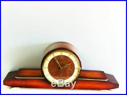 Pure Art Deco Westminster Chiming Mantel Clock Urgos Germany