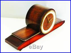 Pure Art Deco Westminster Chiming Mantel Clock Urgos Germany