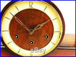 Pure Art Deco Westminster Chiming Mantel Clock Urgos Germany