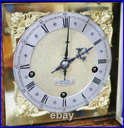 Quality Antique W&H Oak 3 Train Westminster Chime Musical Bracket Clock
