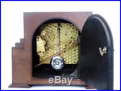 Quality Art Deco Garrard Westminster Quarter Chiming Oak Mantel Clock, Serviced