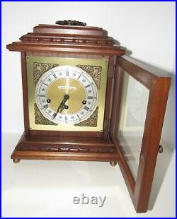 Quarter Hour Westminster Chime Bracket Clock Made in USA 8-day, Key-wind