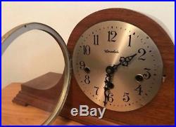 RARE Antique Herschede Mantle Westminster Chime Clock H-808 w Key WORKS! Nr