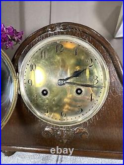 RARE Antique Junghans Wurttemberg WESTMINSTER B21 German Chime Clock WORKS+Key