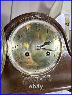 RARE Antique Junghans Wurttemberg WESTMINSTER B21 German Chime Clock WORKS+Key