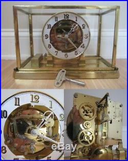 RARE CLOCK antique Style King WESTMINSTER CHIME brass glass ESCAPEMENT mantle