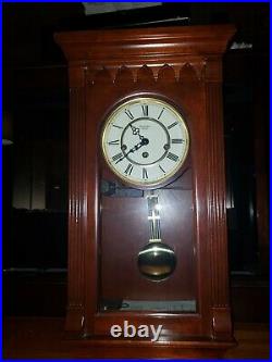 RARE Harrington House Westminster Chime Cherry Finish Mantle Wall Clock23 Tall