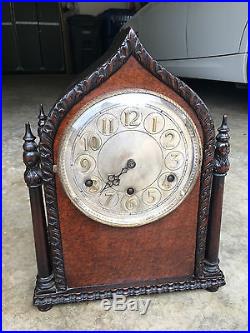 Rare Old Antique Double Steeple Acorn Top Herman Miller Clock Westminster Chime