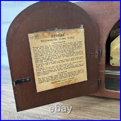 RARE Vintage Revere Westminster Chime Electric Mantel Clock Model R-942 WORKS