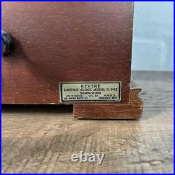 RARE Vintage Revere Westminster Chime Electric Mantel Clock Model R-942 WORKS