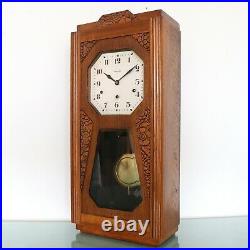 RARE Wall Clock BROTHER JOHN /Westminster Chime ANTIQUE 10 Bars ART DECO! France