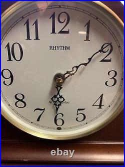 RHYTHM Mantle Clock Westminster Chimes Celebration Time 6 Options (CRH107-R06)