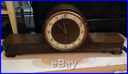 Rare 1950s Junghans Westminster Made In Germany Deco Mantle Clock Working Chimes