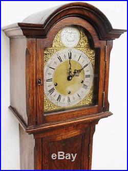 Rare Antique English Oak 3 Train Musical Westminster Chiming Longcase Clock
