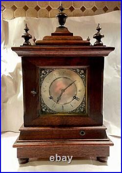 Rare Antique New Haven Double Movement Westminster Bracket Mantel Clock