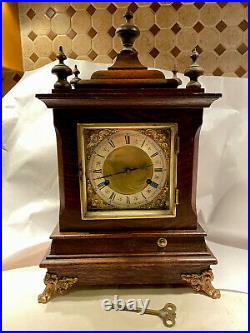 Rare Antique New Haven Double Movement Westminster Bracket Mantel Clock