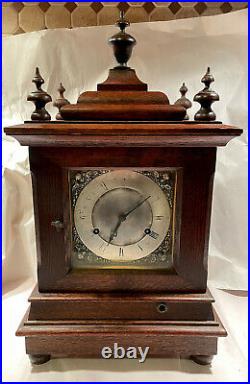 Rare Antique New Haven Double Movement Westminster Bracket Mantel Clock