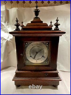 Rare Antique New Haven Double Movement Westminster Bracket Mantel Clock