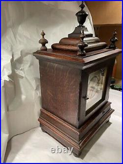 Rare Antique New Haven Double Movement Westminster Bracket Mantel Clock