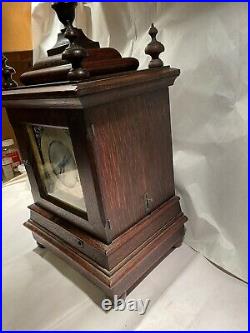 Rare Antique New Haven Double Movement Westminster Bracket Mantel Clock