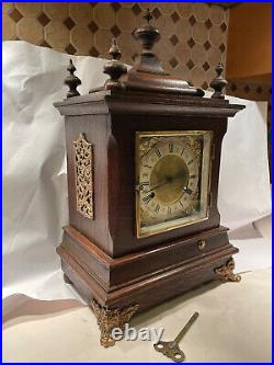 Rare Antique New Haven Double Movement Westminster Bracket Mantel Clock