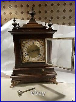 Rare Antique New Haven Double Movement Westminster Bracket Mantel Clock