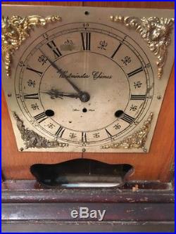 Rare Antique New Haven Westminster Chime Bracket Clock Wilcock Patent