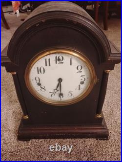 Rare Antique Waterbury Westminster Chime Clock #501 Large Cathedral Arch